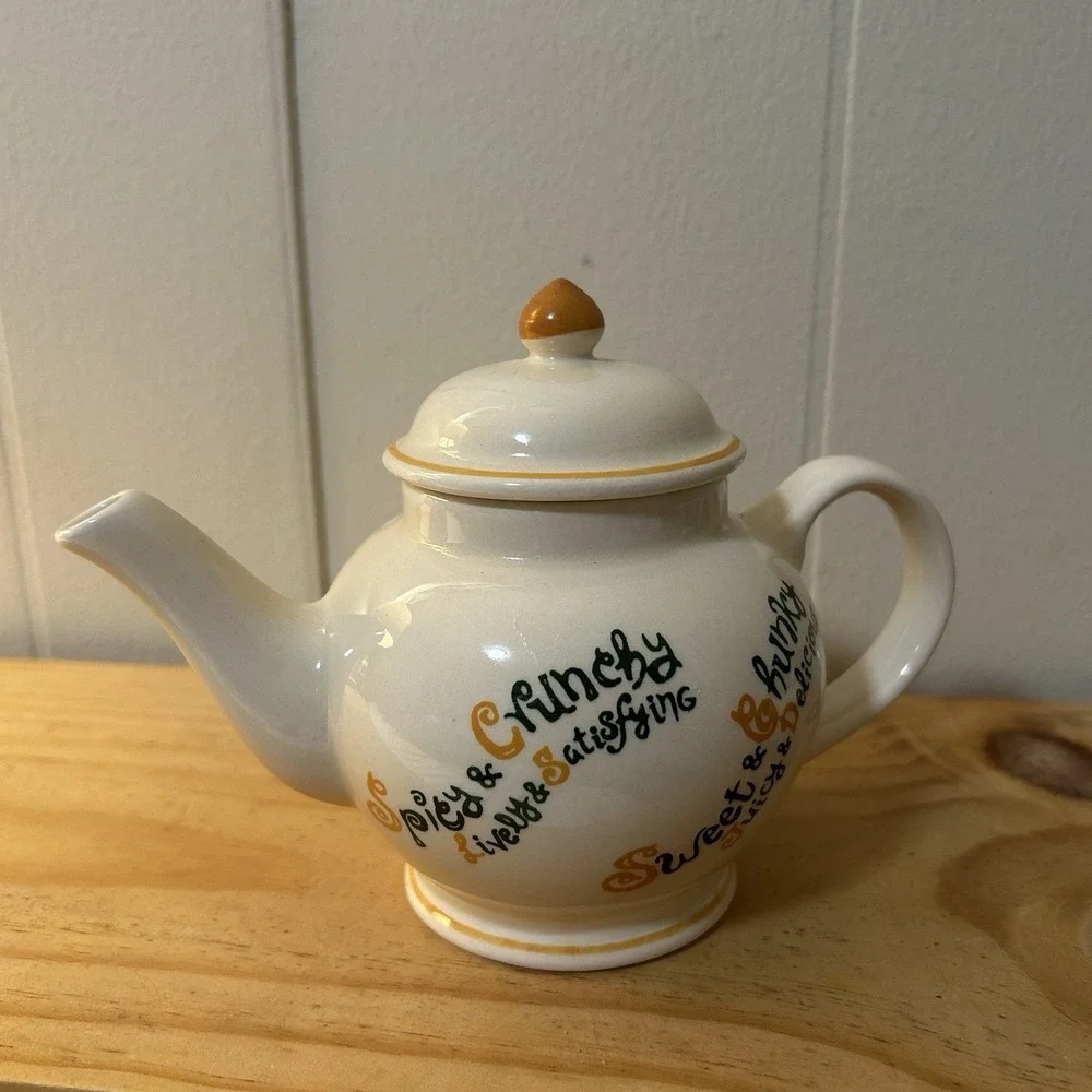 Vintage Mister Donut Teapot FITCH USA Novelty Ceramic Cream Top Creamer / Teapot